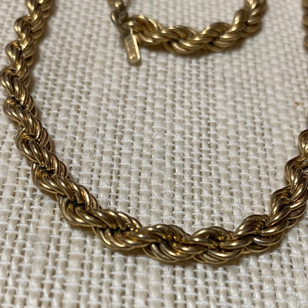 Vintage Monet 24” 5mm Gold Rope Chain Necklace